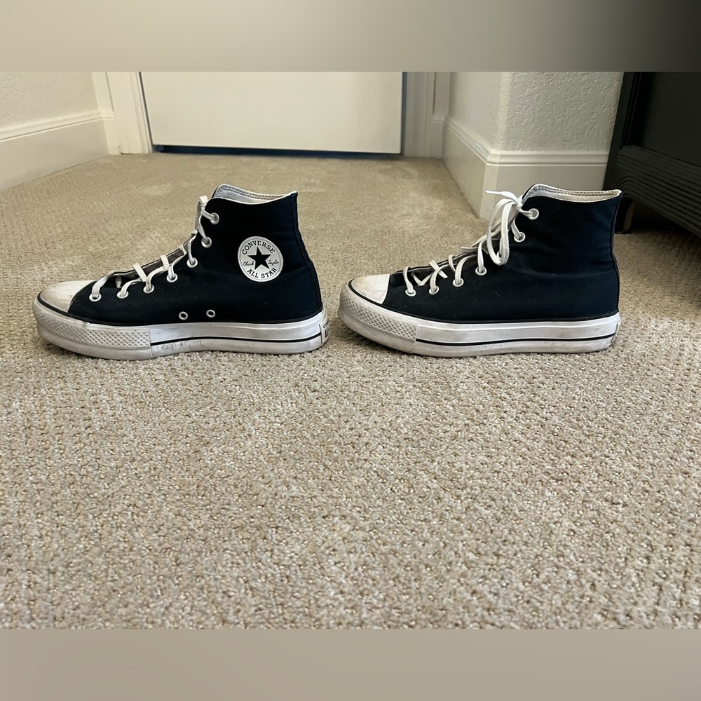 black platform converse